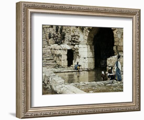 Blind Man Washes in the Pool of Siloam-James Tissot-Framed Giclee Print