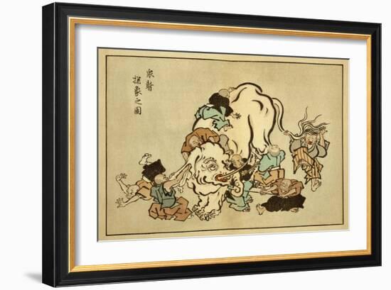 Blind Monks Examining an Elephant-Itcho Hanabusa-Framed Premium Giclee Print