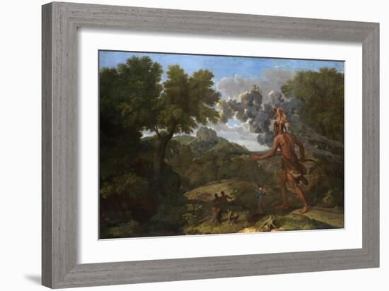 Blind Orion Searching for the Rising Sun, 1658 (Oil on Canvas)-Nicolas Poussin-Framed Giclee Print