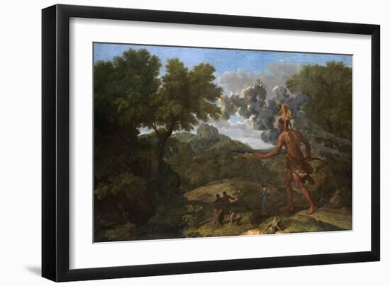 Blind Orion Searching for the Rising Sun, 1658 (Oil on Canvas)-Nicolas Poussin-Framed Giclee Print