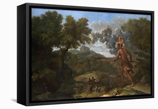 Blind Orion Searching for the Rising Sun, 1658 (Oil on Canvas)-Nicolas Poussin-Framed Premier Image Canvas