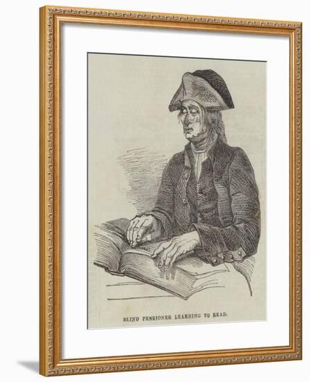 Blind Pensioner Learning to Read-null-Framed Giclee Print