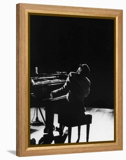 Blind Singer and Jazz Pianist Ray Charles Performing in Concert at Carnegie Hall-Bill Ray-Framed Premier Image Canvas