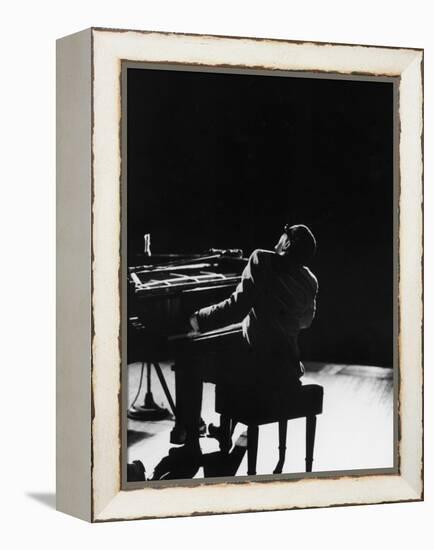 Blind Singer and Jazz Pianist Ray Charles Performing in Concert at Carnegie Hall-Bill Ray-Framed Premier Image Canvas