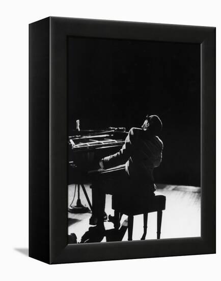 Blind Singer and Jazz Pianist Ray Charles Performing in Concert at Carnegie Hall-Bill Ray-Framed Premier Image Canvas
