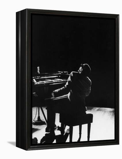 Blind Singer and Jazz Pianist Ray Charles Performing in Concert at Carnegie Hall-Bill Ray-Framed Premier Image Canvas