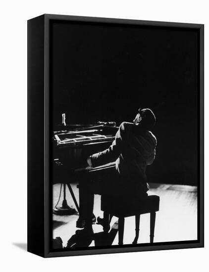 Blind Singer and Jazz Pianist Ray Charles Performing in Concert at Carnegie Hall-Bill Ray-Framed Premier Image Canvas