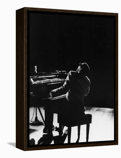 Blind Singer and Jazz Pianist Ray Charles Performing in Concert at Carnegie Hall-Bill Ray-Framed Premier Image Canvas