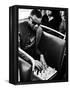 Blind Singer Ray Charles Playing Chess on a Board with Special Niches-Bill Ray-Framed Premier Image Canvas
