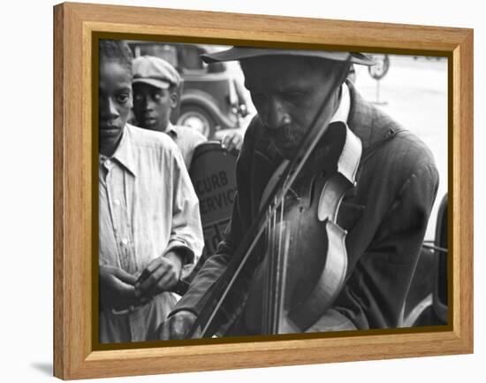 Blind Street Musician, West Memphis, Arkansas, c.1935-Ben Shahn-Framed Stretched Canvas