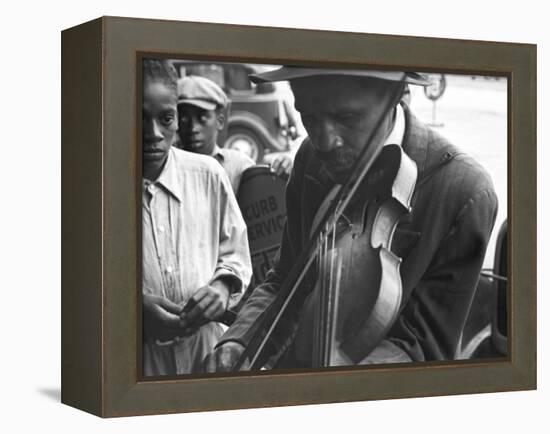 Blind Street Musician, West Memphis, Arkansas, c.1935-Ben Shahn-Framed Stretched Canvas