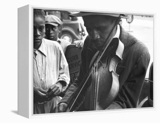 Blind Street Musician, West Memphis, Arkansas, c.1935-Ben Shahn-Framed Stretched Canvas