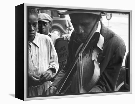 Blind Street Musician, West Memphis, Arkansas, c.1935-Ben Shahn-Framed Stretched Canvas