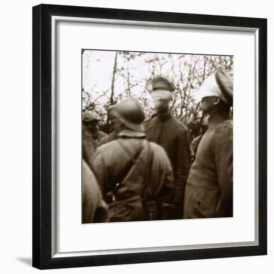 Blindfolded soldiers, November 1918-Unknown-Framed Photographic Print