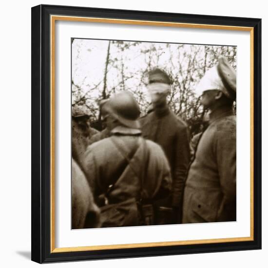 Blindfolded soldiers, November 1918-Unknown-Framed Photographic Print