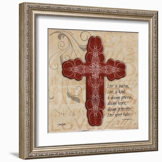 Blingy Cross 1-Diane Stimson-Framed Art Print