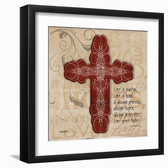 Blingy Cross 1-Diane Stimson-Framed Art Print