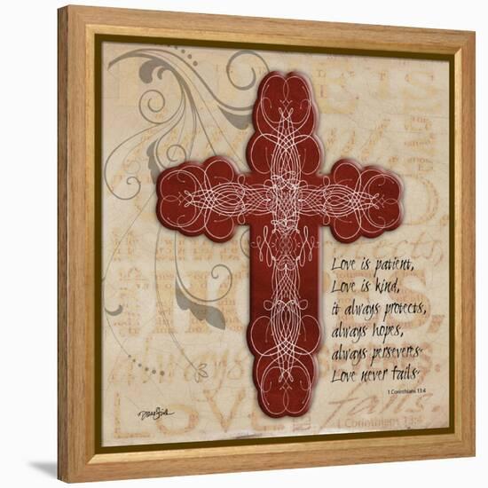 Blingy Cross 1-Diane Stimson-Framed Stretched Canvas