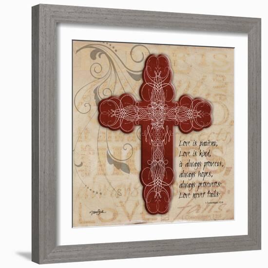 Blingy Cross 1-Diane Stimson-Framed Art Print