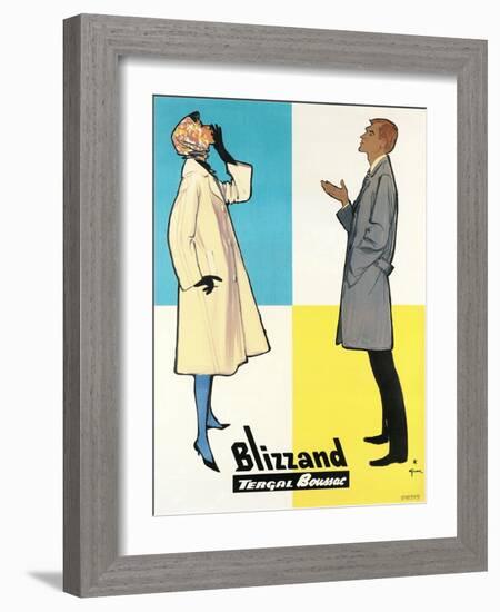 Blizzand Trench Coats-null-Framed Art Print