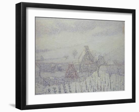 Blizzard at Hedouville-Gustave Loiseau-Framed Giclee Print