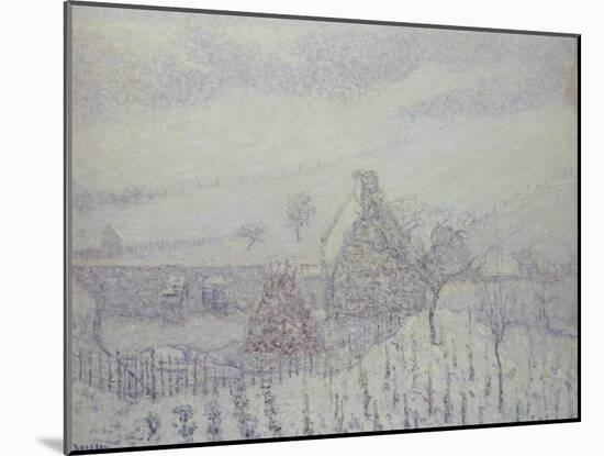 Blizzard at Hedouville-Gustave Loiseau-Mounted Giclee Print