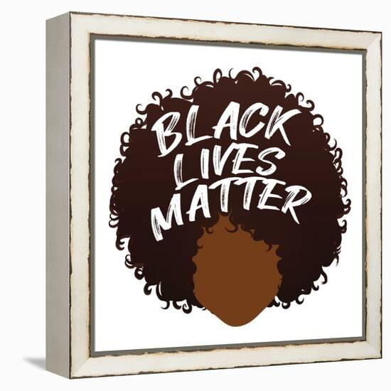 BLM Hair-Victoria Brown-Framed Stretched Canvas