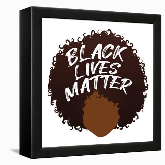 BLM Hair-Victoria Brown-Framed Stretched Canvas