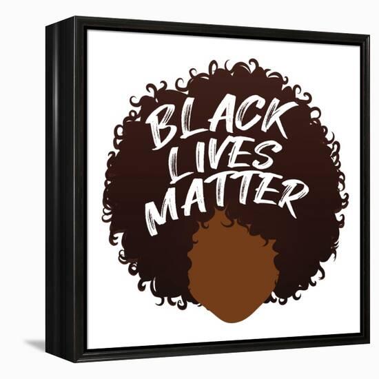 BLM Hair-Victoria Brown-Framed Stretched Canvas