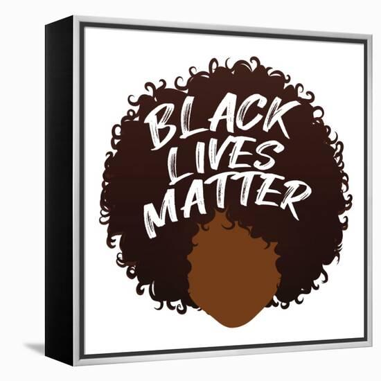 BLM Hair-Victoria Brown-Framed Stretched Canvas