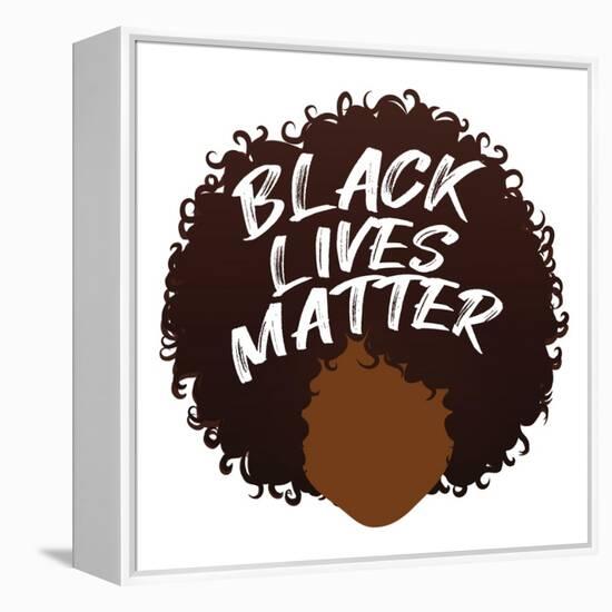 BLM Hair-Victoria Brown-Framed Stretched Canvas