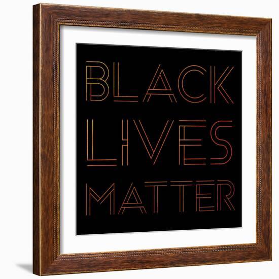 BLM Square 6-Victoria Brown-Framed Art Print