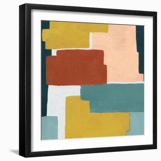 Block Abstract I-Grace Popp-Framed Art Print