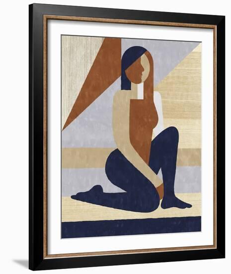 Block Figures - Rise-Erika Greenfield-Framed Giclee Print