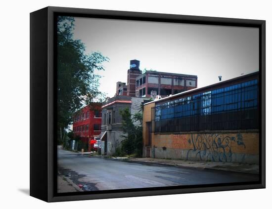 Block In Detroit-NaxArt-Framed Stretched Canvas