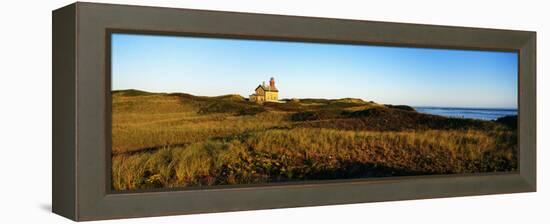 Block Island Lighthouse Rhode Island, USA-null-Framed Premier Image Canvas
