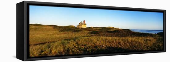 Block Island Lighthouse Rhode Island, USA-null-Framed Premier Image Canvas