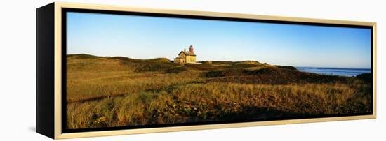 Block Island Lighthouse Rhode Island, USA-null-Framed Premier Image Canvas