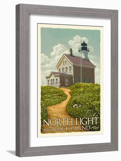 Block Island, Rhode Island - North Light-Lantern Press-Framed Art Print