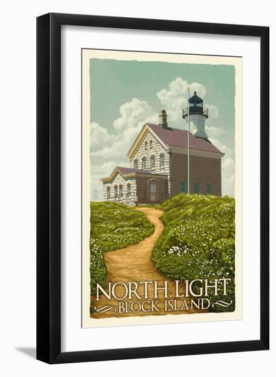 Block Island, Rhode Island - North Light-Lantern Press-Framed Art Print