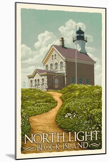 Block Island, Rhode Island - North Light-Lantern Press-Mounted Art Print