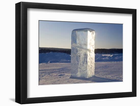 Block of Ice, Northern Sweden-Peter Adams-Framed Photographic Print