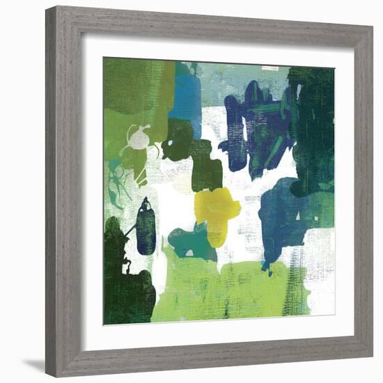 Block Paint I Green Version-PI Studio-Framed Art Print