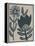 Blockprint Folk Flowers I-June Vess-Framed Stretched Canvas