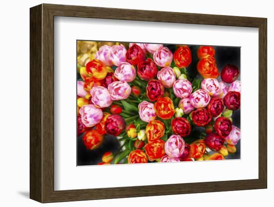 Bloemenmarket Flower Market. Amsterdam, Holland, Netherlands.-William Perry-Framed Photographic Print