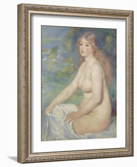 Blonde Bather, 1881 (Oil on Canvas)-Pierre Auguste Renoir-Framed Giclee Print