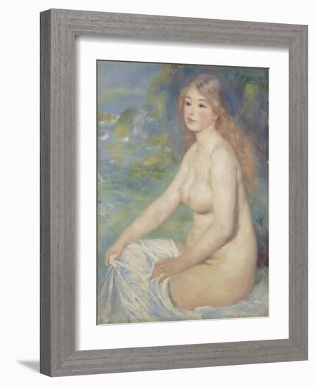 Blonde Bather, 1881 (Oil on Canvas)-Pierre Auguste Renoir-Framed Giclee Print