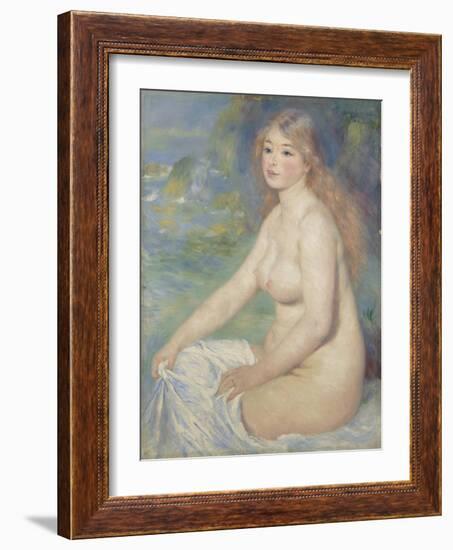 Blonde Bather, 1881 (Oil on Canvas)-Pierre Auguste Renoir-Framed Giclee Print