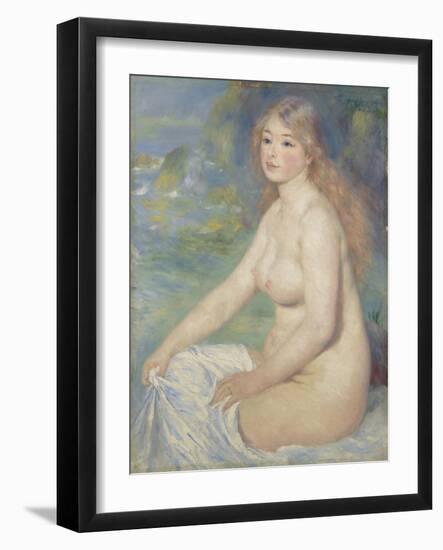 Blonde Bather, 1881 (Oil on Canvas)-Pierre Auguste Renoir-Framed Giclee Print