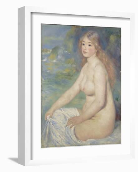 Blonde Bather, 1881 (Oil on Canvas)-Pierre Auguste Renoir-Framed Giclee Print